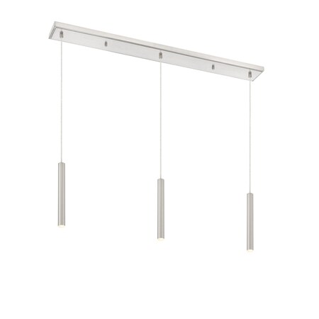 Z-Lite Forest 3 Light Island/Billiard, Brushed Nickel 917MP12-BN-LED-3LBN